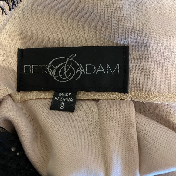 Betsy & Adam Black  Lace Illusion Dress size 8 - Picture 6 of 14